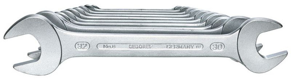 Jeu de clés à fourche double GEDORE, 10 pièces, SW 6-32, 6077620