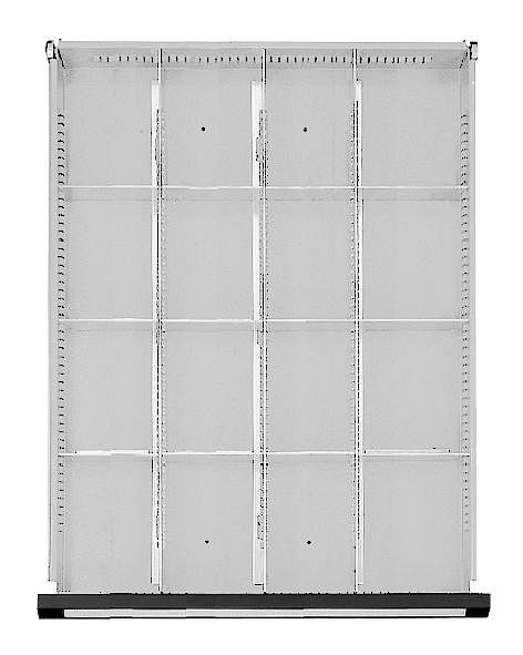Ensemble de division de tiroir ANKE; pour tiroir 410 x 540 mm (LxP); 1/4 division
