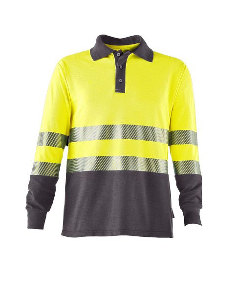 ROFA polo manches longues 605139, taille XL, couleur 381-jaune-gris lumineux, 605139-381-XL