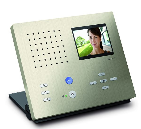 Interphone vidéo intérieur TCS pour appareil de table mains libres série Carus ADAPTO, champagne, CAI2110-0152