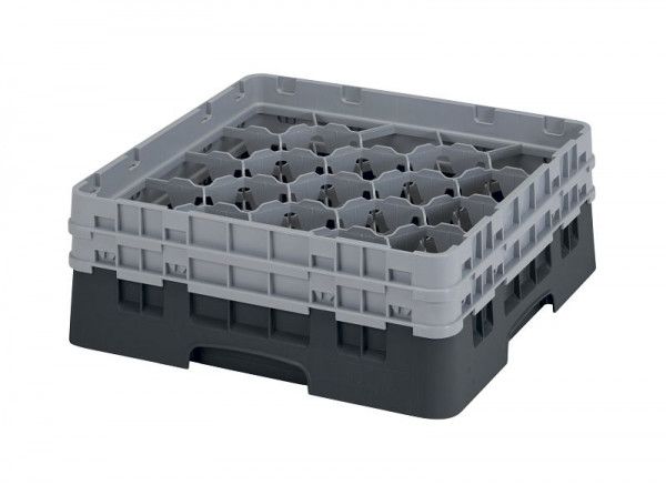 Panier de lavage Cambro 20 compartiments Camrack® 13,3 cm noir, paquet de 4, 20S434110