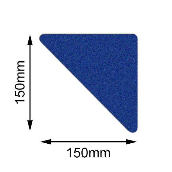 Marqueur de sol Mehlhose Triangle bleu de sécurité 150x150mm, UE: 10 pièces, KSBD1V10