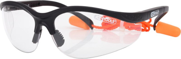 Lunettes de sécurité KS Tools-transparentes, avec bouchons d'oreilles, 310.0176