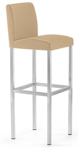 Tabouret Mayer Sitzmöbel , structure argent nacré, coque d'assise rembourrée, hauteur d'assise 81 cm, capacité de charge jusqu'à 150 kg, beige, 1164_08_30488