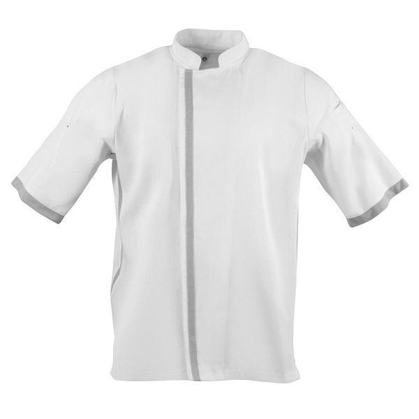 Southside veste de chef unisexe manches courtes blanc XS, B998-XS