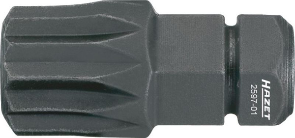 Embout Hazet, 6 pans plein 8 (5/16 pouce), profil interne à plusieurs dents XZN, M10, serrage à couple contrôlé possible (respecter les instructions du fabricant), 2597-02