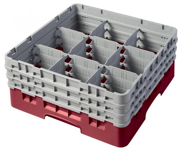 Panier de lavage Cambro 9 compartiments Camrack®, canneberges 17,4 cm, VE: 3 pièces, 9S638416