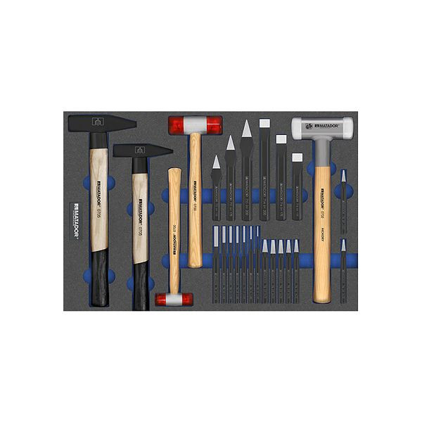 Module d'outils MATADOR : marteau et burin, 3/3 : 579 x 390 mm, 8164 1705