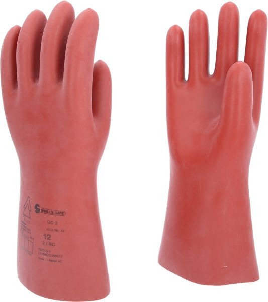 KS Tools Gant de protection pour électricien avec protection mécanique, taille 12, classe 2, rouge, 117.0077