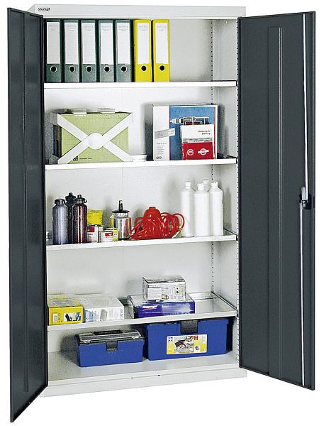 armoire à outils et matériaux blunt TM 3000, RAL 7035/7016, 4 plateaux, largeur 1000 mm, 3008071