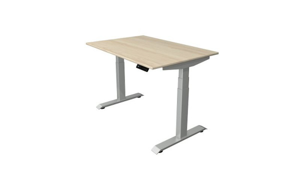 Table assis-debout Kerkmann L 1200 x P 800 mm, réglable en hauteur électriquement de 640 à 1290 mm, érable, 10040450