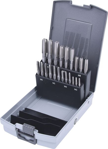 KS Tools Jeu de tarauds manuels HSS CO M, cassette en plastique 21 pièces M3-M12, 336.0651