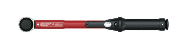 Clé dynamométrique rouge GEDORE 3/8 10-50Nm, longueur 335mm, 3301871
