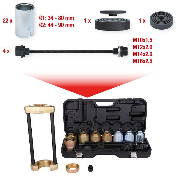 KS Tools jeu d'outils de sertissage universels pour pièces d'essieu, 38 pièces, 440.9997