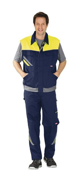 Gilet Planam Visline, marine/jaune/zinc, taille XS, 2463040