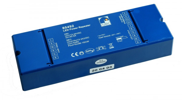 rutec Projekt LED Power Repeater 480W / 12V 960W / 24V Power Repeater multicolore 5 - canaux, PHZ492