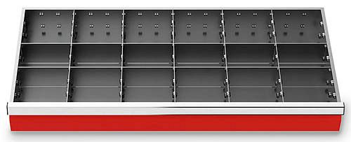 Bedrunka+Hirth inserts de tiroir T500 R 36-16, pour hauteur de façade 150 mm, 17 pièces, 198-141-150