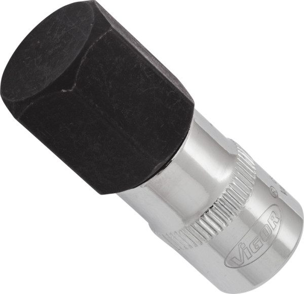 Embout de tournevis VIGOR, carré creux 10 mm (3/8 pouce), profil six pans intérieur, 19 mm, V6140