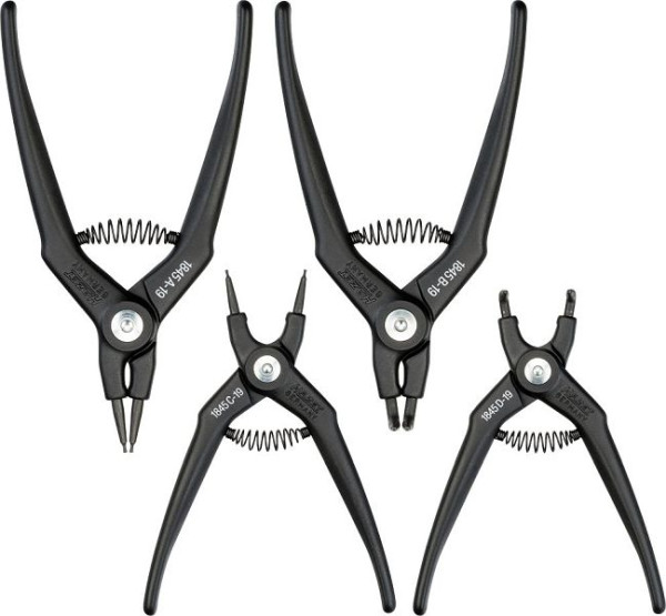 Jeu de pinces pour circlips Hazet, nombre d'outils : 4, norme : DIN 5254, DIN 5256, nombre d'outils : 4, 1845/4