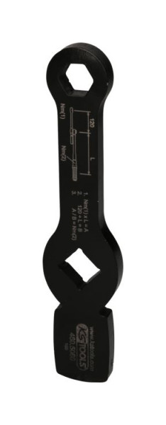 KS Tools Clé hexagonale à impact 3/4" avec 2 surfaces d'impact, 18 mm, 460.5060