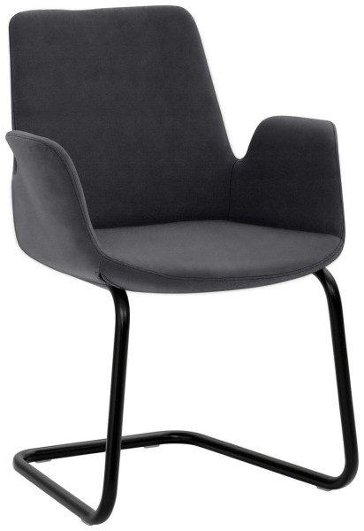 Fauteuil Mayer Sitzmöbel , structure luge, revêtement en poudre noir, anthracite, 2009_F3_30487