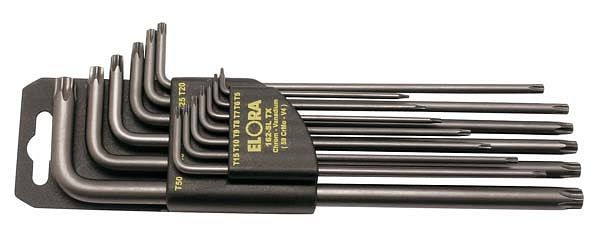 Jeu de tournevis ELORA TORX®, long dans un support en plastique, 13 éléments, 5-50 mm, 162SLTX, 0162511305100