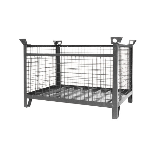 Palette gerbable Eichinger Industrie caisses grillagées, 1500 kg, LxlxH 1000x800x750 mm gris anthracite, 13150100000096