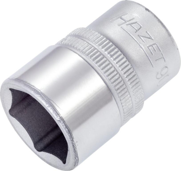 Douille Hazet, hexagonale, carré creux 12,5 mm (1/2"), 19 mm, moleté, 900-19