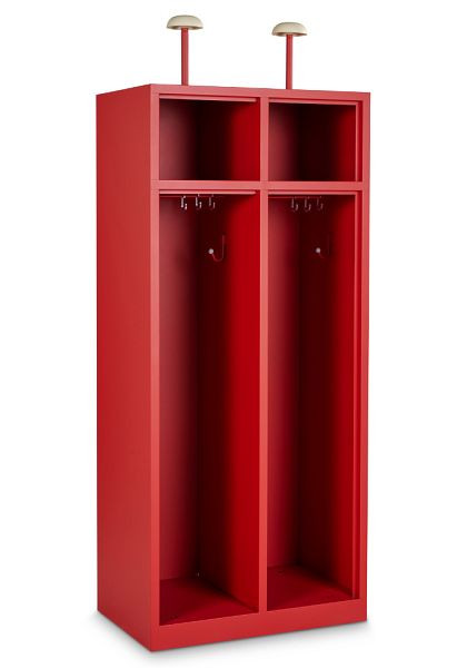 Armoire de pompiers KEMMLIT à 2 compartiments, sans portes, 252.905