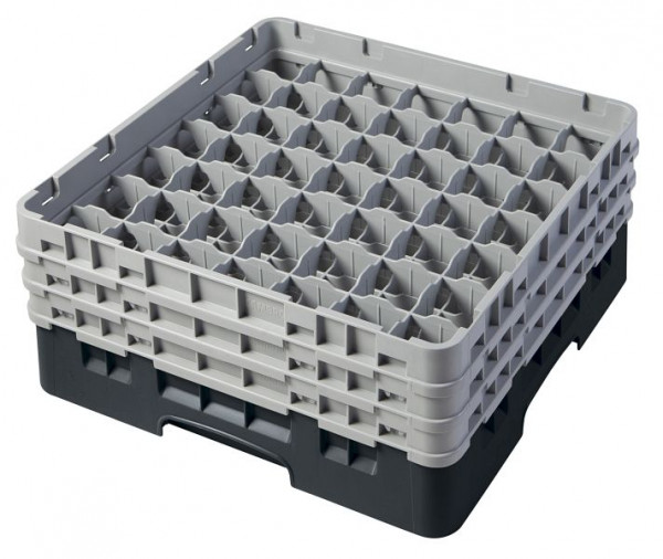 Panier de lavage Cambro 49 compartiments Camrack® 17,4 cm noir, paquet de 3, 49S638110