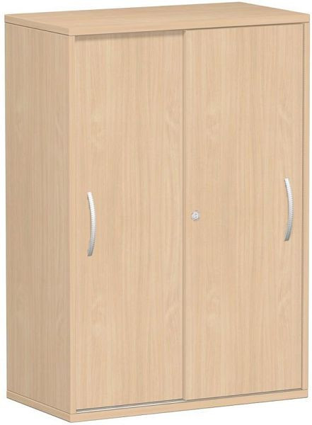 geramöbel panneau supérieur d'armoire à portes coulissantes 25 mm, avec pieds, verrouillable, 800x425x1182, hêtre/hêtre, S-383502-BB
