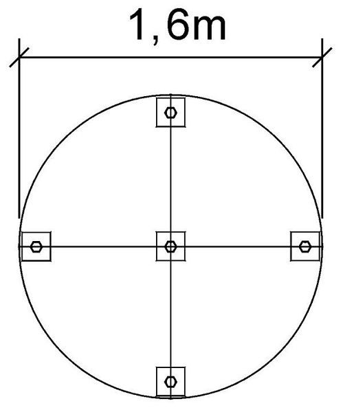 Hammerbacher Système de table de réunion K-Series Set K7, ø 160 cm, 4x VKP91, 5x VSTFK, érable, VSETK7/3/C