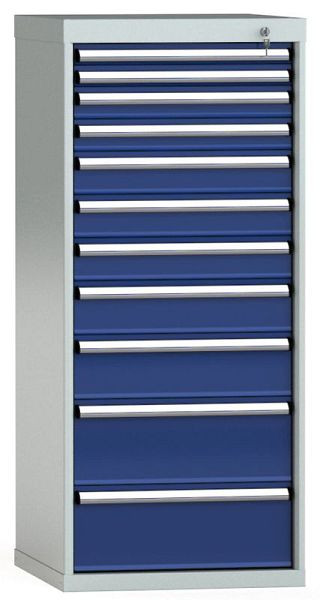 Armoire à tiroirs KLW 1325 x 572 x 605 mm H x L x P, dimensions d'installation : 1225 mm, division : 27x27 unités, SEA1325-11EP-001
