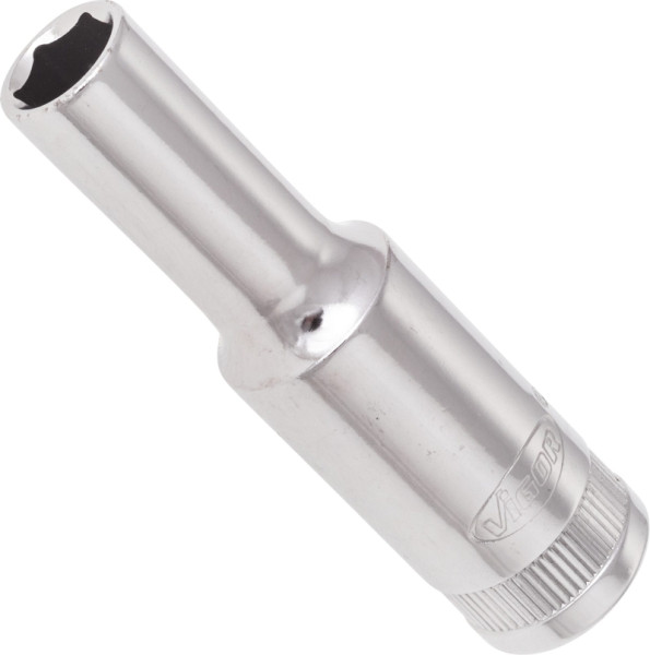 VIGOR Insert pour clé à douille, long, carré creux 10 mm (3/8"), profil à six pans extérieurs, 8 mm, V2016N