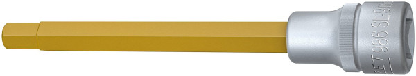 Douille tournevis Hazet, carré creux 12,5 mm, profil six pans creux, 9 mm, version extra longue avec moletage, 986SL-9