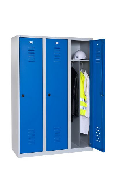 Armoire à langer SOFAME pour milieu industriel sale, 2 compartiments L 800 x P 500 x H 1800 mm, W030140002GCBI