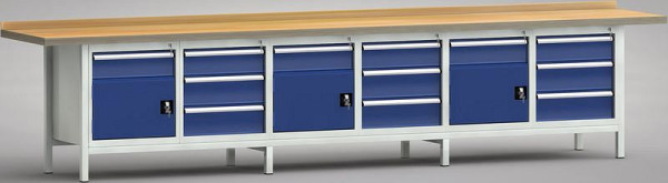 Etabli standard KLW - 4000 x 700 x 900 mm L x P x H, WS550N-4000M40-E1651