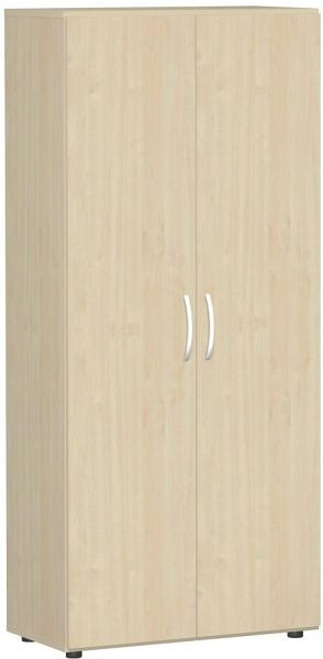 armoire à double porte geramöbel avec pieds, amortisseur de porte inclus, verrouillable, 800x420x1808, érable/érable, S-385100-AA