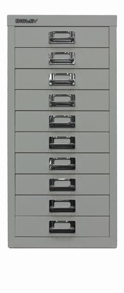 Bisley MultiDrawer™, série 29, DIN A4, 10 tiroirs, gris clair, L2910645