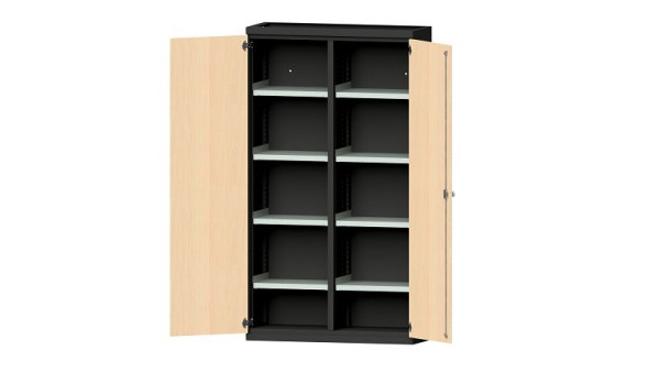 Etablis ANKE, armoire pour charges lourdes, modèle 201 VH, 1085 x 400 x 1950 mm, RAL 7016/décor hêtre, 620.017