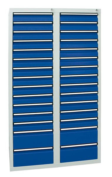 armoire à tiroirs émoussés série STS 410, RAL 7035/5010, 30 tiroirs (26x100, 4x200 mm), 7104774