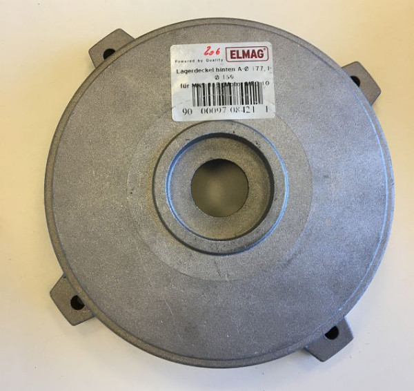 Chapeau de palier arrière ELMAG, Ø extérieur 177, Ø intérieur 159 pour MKS 315 (moteur MEC 100), 9708421
