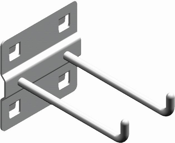 Crochet double Kunzer , long pour perforation de la paroi arrière 10 mm x 10 mm, WES1715.1