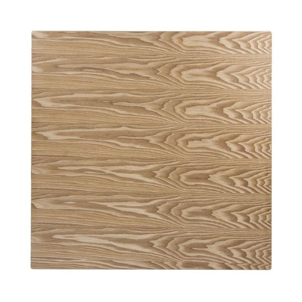 Plateau de table Bolero carré en placage de frêne pré-percé 70cm, DY717