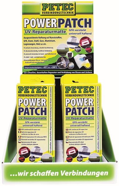 Petec Display Power Patch Contenu 12 pièces 85150 (75mm x 150mm), 85012