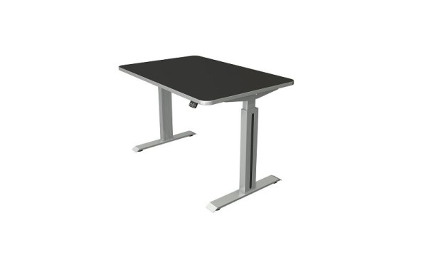 Kerkmann table debout/assise L 1200 x P 800 mm, argent, réglable en hauteur électriquement de 740 à 1230 mm, anthracite/argent, 10175713