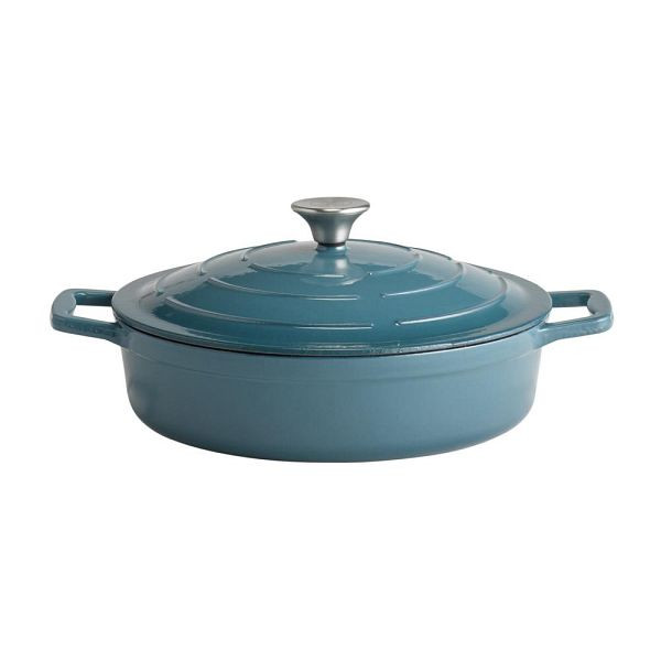 Rôtissoire APS avec couvercle "5 ÉTOILES", fonte, adaptée à l'induction, va au four, avec support de couvercle, Ø 28 cm, 3 litres, turquoise, 88314