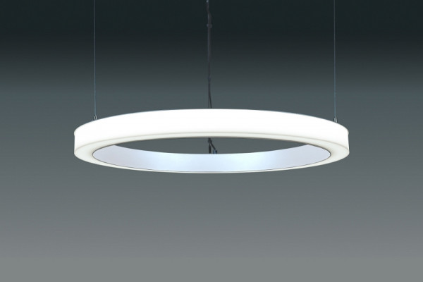 rutec Projekt ring light DALI diamètre 515, H53mm, 230V, 37.5W, IP20, 3000K, CRI80 - RAL9010 AULE - 515, PBE027-9010
