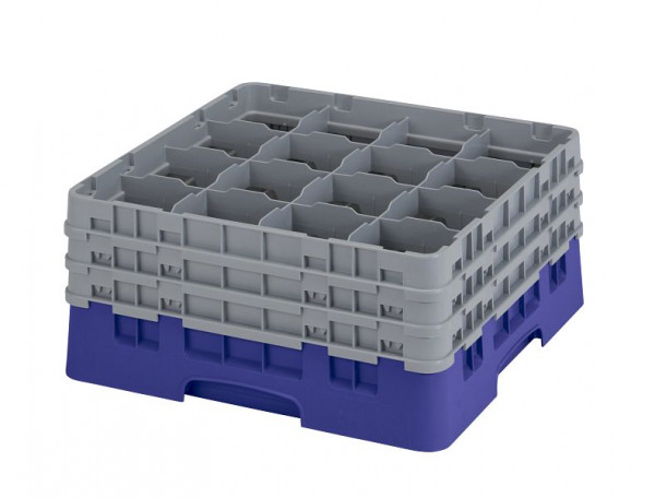 Panier de lavage Cambro 16 compartiments Camrack® hauteur: 19 cm bleu marine, unité: 3 pièces, 16S738186