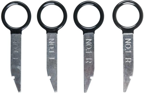 Outil de déverrouillage de l'appareil radio/navigation KS Tools, 4 pièces, 500.1373